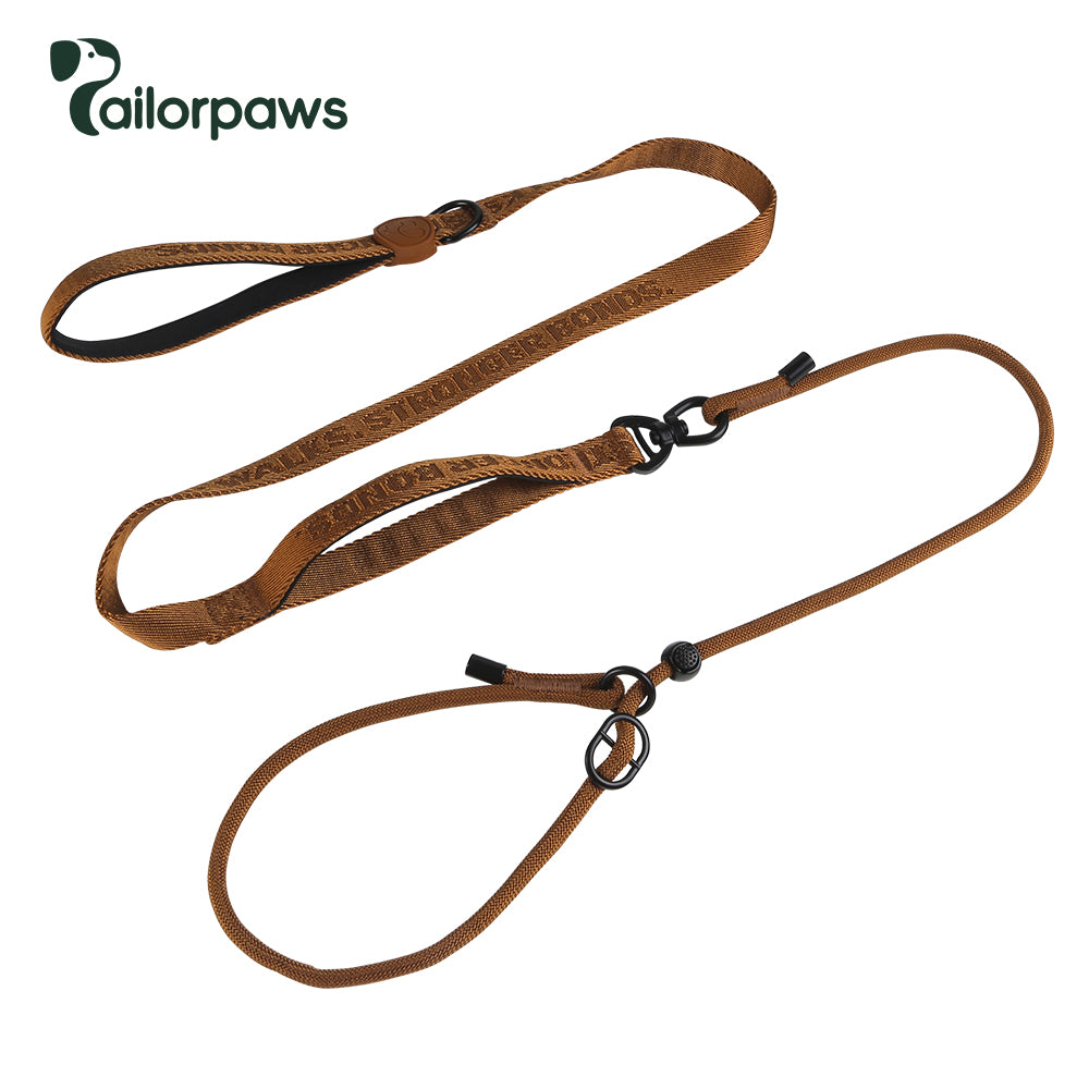 CloseControl Double-Handle Dog Leash by Tailorpaws