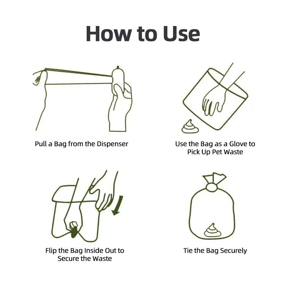Eco-friendly pet waste bag set