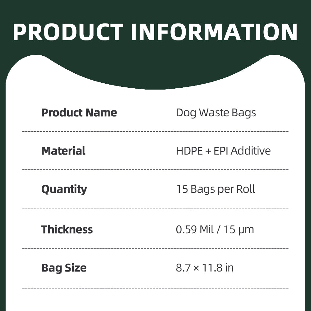 Eco-friendly pet waste bag set